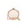 Women's Love Shaped Chain Diagonal Straddle Bag Gold Lock Buckle Transparent Shoulder Bag  Summer  Crossbody Bag