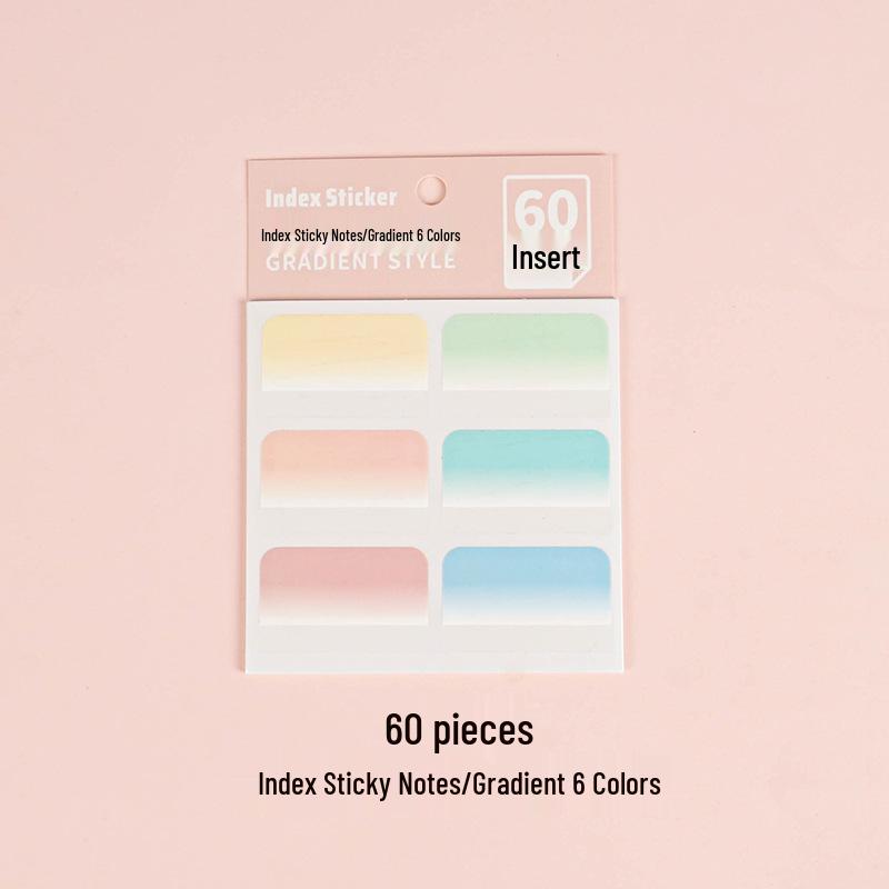 Gradient Cartoon Writable Transparent Sticky Notes & Index Tab Labels