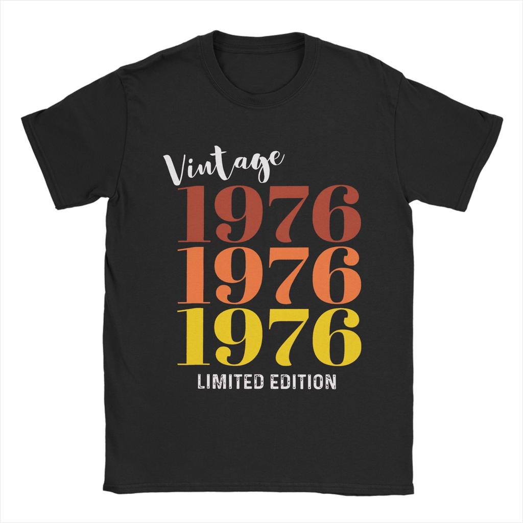 Vintage Vintage 1976 Limited Edition TShirt Men Round Neck 100 Cotton T Shirts  Short Sleeve Tees Plus Size Tops