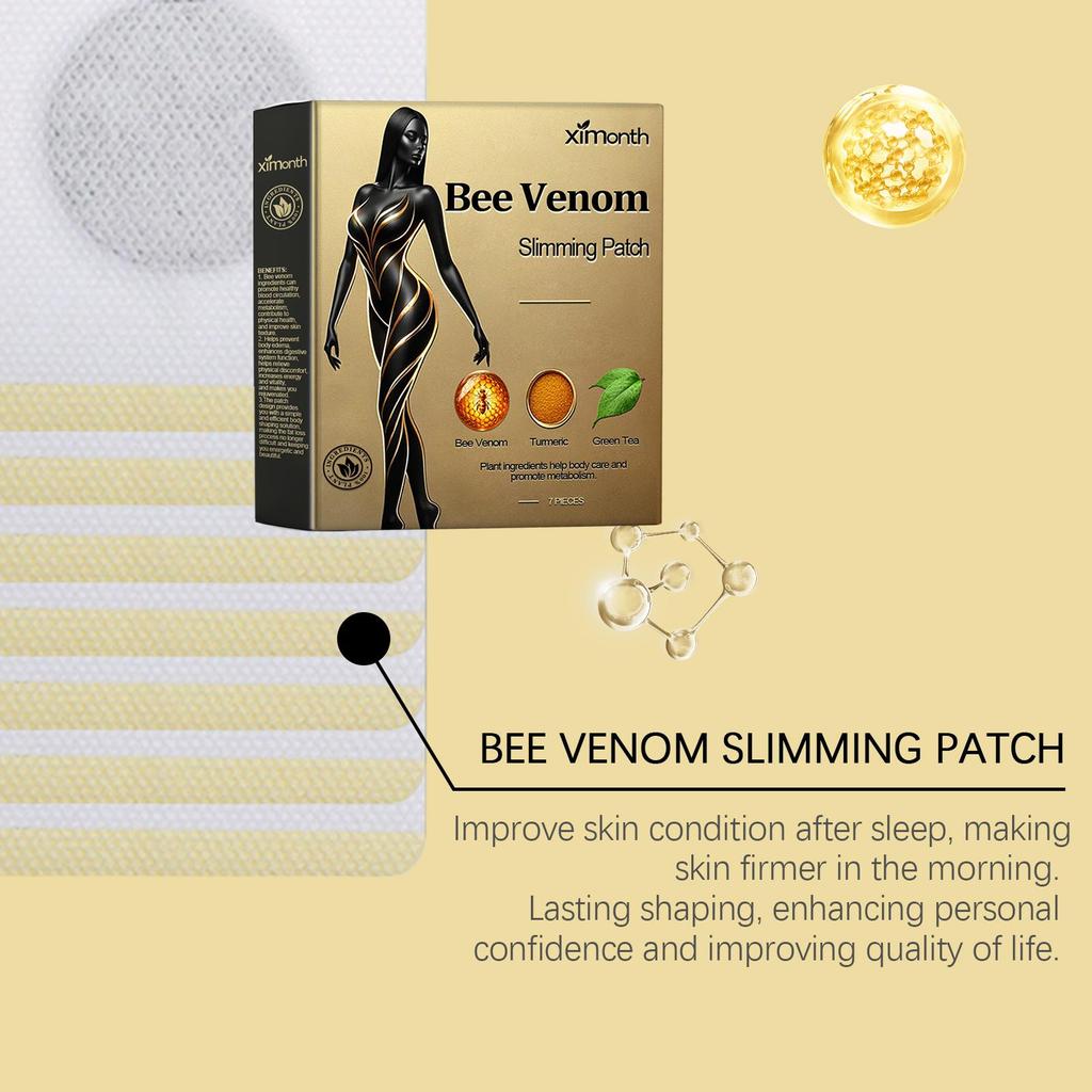 XIMONTH Bee Venom Body Contouring Patch Shape and Firm Body Skin Belly Belly Fat Worshipper Slimming Light Body Patch