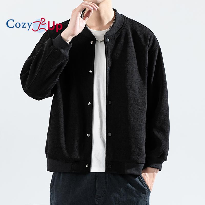 Уютная мужская вельветовая куртка-бомбер, легкие куртки на молнии, винтажная повседневная куртка дальнобойщика M чёрный
