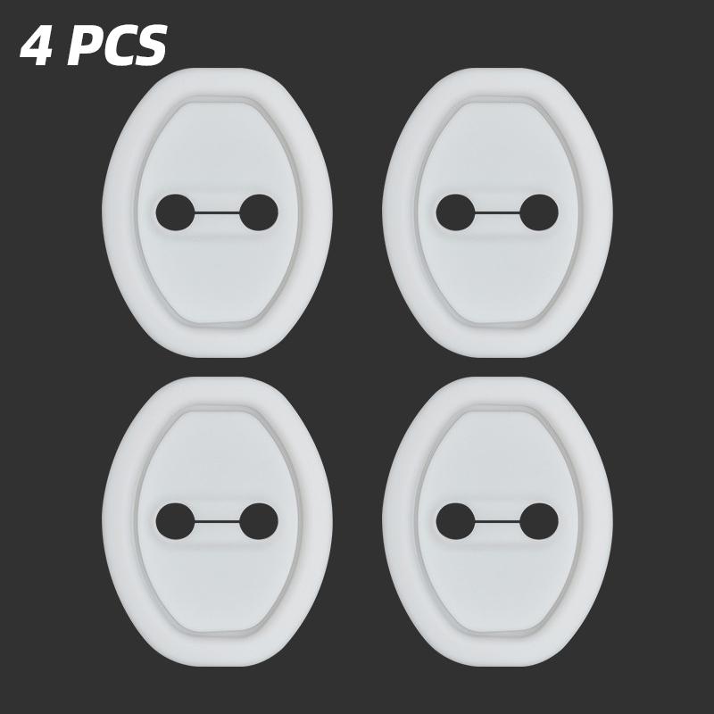 Car Door Lock Protection Pad Silicone Sound-reducing Shock-absorbing Door Lock Protection Cover Universal Door Lock Rubber Sleeve for Car Models