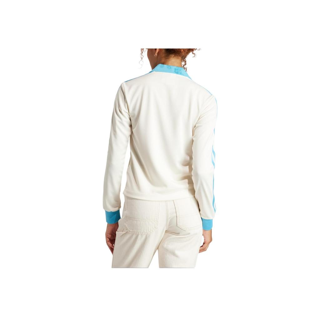 Adidas Originals X Sporty & Rich Trefoil Stripe Logo Print Long Sleeve Retro T-Shirt Women Tops White IN5249