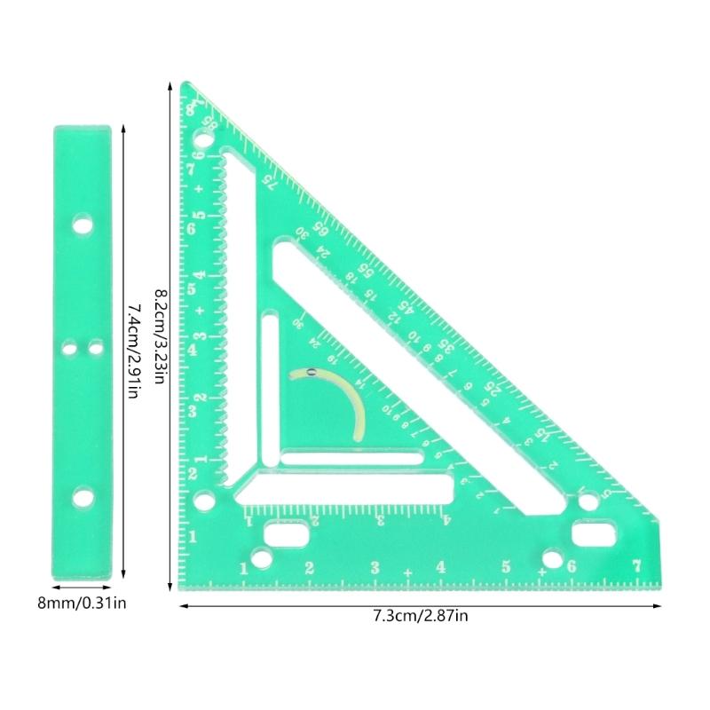 Positioning Ruler Rafter Square with Bubble Jig Block Rafter Square Tool Square Multifunction Square Tool