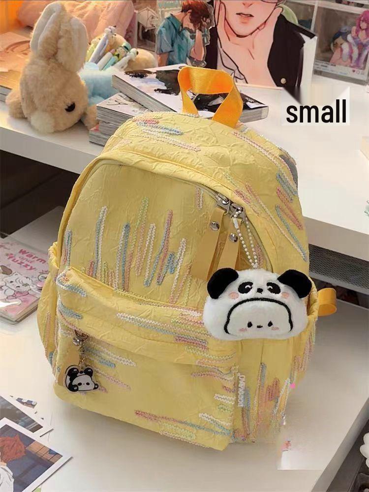 Soft-Girl Pastel Backpack - Cute, Compact School Bag for Female College Students