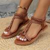 Fashion Women Roman Sandals Fashion Summer New Flat Sandals Woman Lightweight Comfort Non Slip Beach Shoes Big Size Sandalias De Mujer