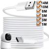 1m/5m/8m/10m Ultra Long Micro USB Charging Cable Power Extension Cord for Xiaomi/Mijia/IP Web Camera Android Extended Wire