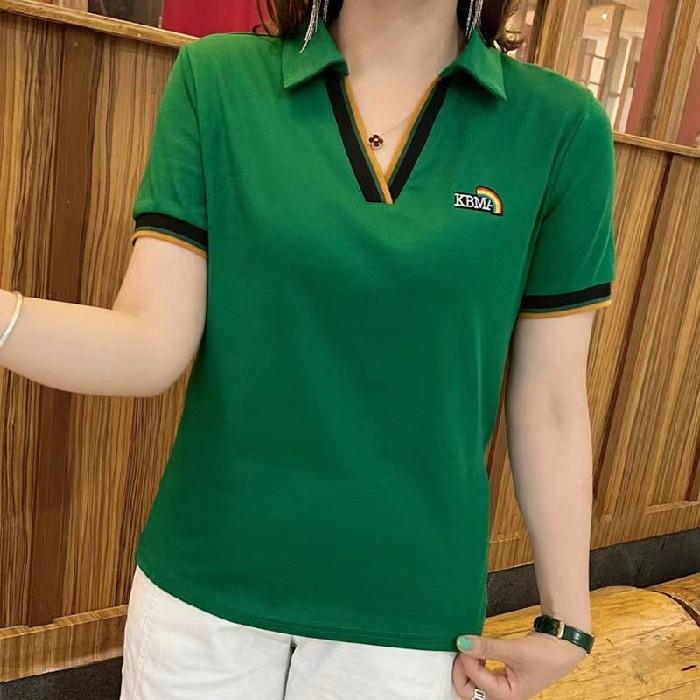 Polo Shirt Short-sleeved Women's Summer New Style Belly Cover Tops for Women's Summer T-shirt Half-sleeved Shirt