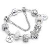 Yousheng Women Bangle Multi Flower Clover Pendant Secure Closure Rhinestone Decor Alloy Adjustable Bracelet Prom Dating Work Wrist Jewelry