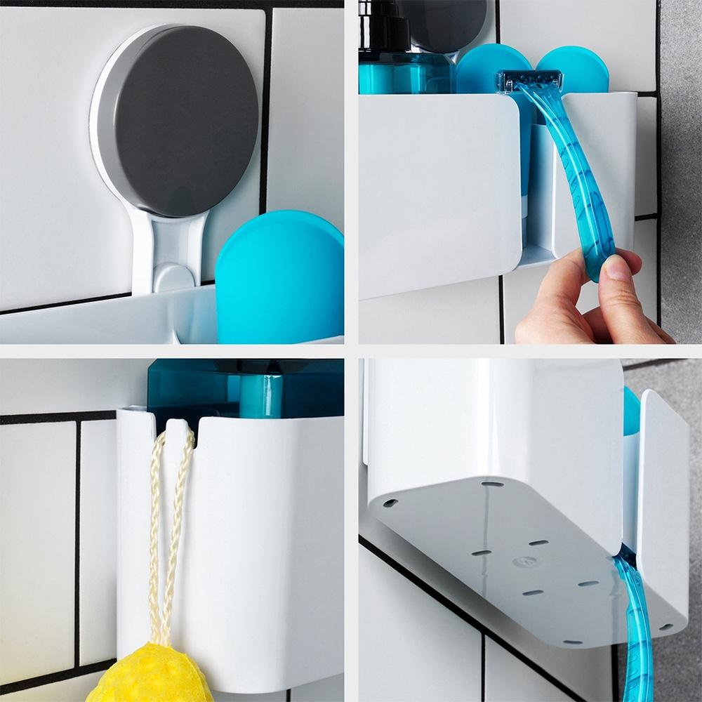 Bathroom Suction Cup Wall Shelf for Shower for Cosmetics and Accessories