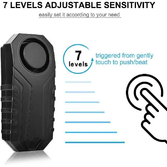 Wireless Bicycle Alarm Remote Control Waterproof Electric Motorcycle Scooter Bike Vibration Security Protection Anti Lost Alarms