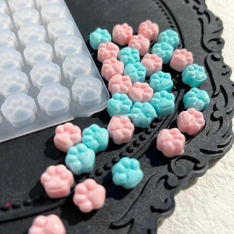 1pcs Silicone Cards Envelope Mould Creative Handmade Mini Cat Paw Shape Wax Seal Stamp Varied Colorful Fresh and Fun