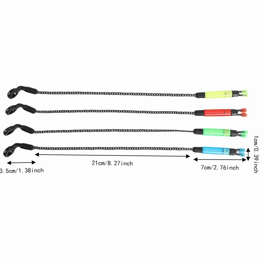 4PCS ABS Stainless Steel Night Fishing Alarm Fishing Swing Bite Alarm For European Carp Fishing