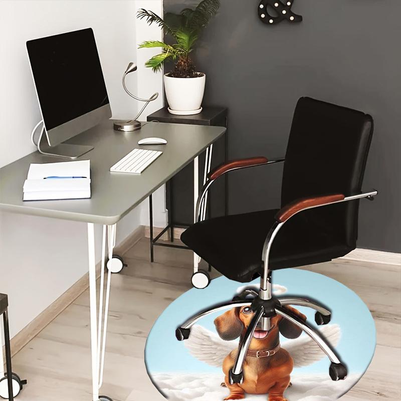 

1pc Office Carpet Chair Mats Angel Dog in Heaven Perfect for Decorating Office Chairss, Or Bedrooms.YDT549 80cm by 80cm