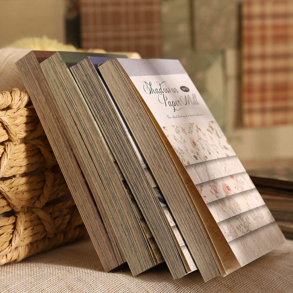 Simulated Fabric Material Book Vintage Scrapbook Paper High Quality Memo Pad Refill Pages