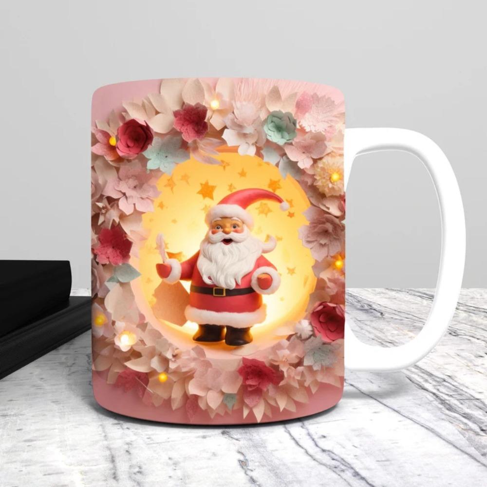 

3D Christmas Santa Ceramic Coffee Mug 301-400ml