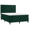 Maison Exclusive - Sommier à lattes de lit matelas et LED Vert foncé 140x190 cm