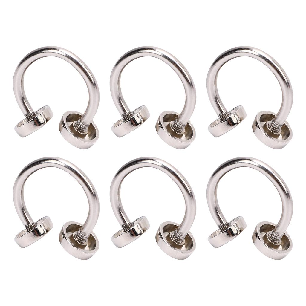 20PCS C Shaped Buckles Zinc Alloy 10mm Double Head Rivet Buckle for Clothing Collar Hat Decoration Shoe Hardware