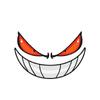 Reflective Motorcycle Sticker Devil Eyes Mouth Helmet Fairing Car Rear Window Decoration Decal Electric Stickers