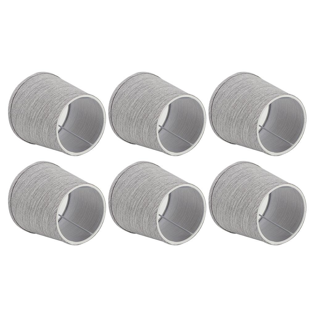 6Pcs Lampshade Modern Light Cover Fabric Inner Film European Style for Chandelier Wall Lamp W/E14