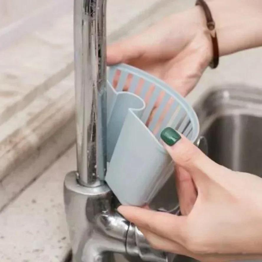 Kitchen Tools Drain Rack Sink Plastic Hanging Basket Shelf Spout Holder Sponge Faucet Novel Convenience Portable Accessories