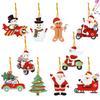 10/20Pcs Christmas Decor Diamond Painting Pendant Special-shaped Drill 5D DIY Hanging Ornament Spot Drill Cartoon Single Side
