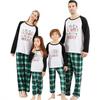 Set de pijama de Crăciun cu carouri europene și americane pentru familie, asortat, pentru Anul Nou