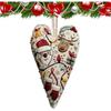A25F-For Winter Decor 2026 New DIY Heart Shaped Hand Embroidered Christmas Ornament Kit, Embroidery Christmas Ornament Kits