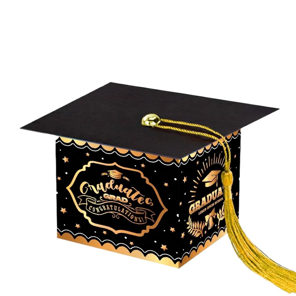 Graduation Doctoral Cap Box Surprise Candy Packaging Bags & Gift Storage Bags For Graduation Party