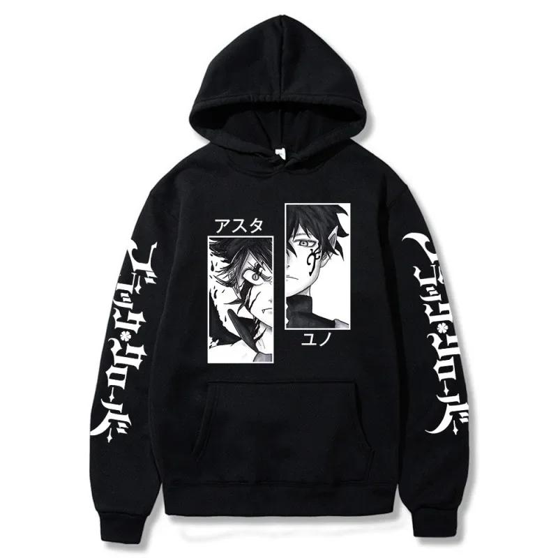 Asta Grafik Druck Anime Hoodie Männer Frauen Harajuku Schwarz Clover Sweatshirts Winter Mode Hip Hop Streetwear Plus Größe Hoody