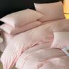100% Cotton Nordic Bedding Set Solid Color Floral Jacquard 4PCS Bed Sheet Set Bed Linen Set 2 Pillowcases Twin Double Queen Size