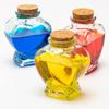 3 Stück herzförmige Glas-Gastgeschenke mit Korkdeckeln, 80 ml süße Gläser, kleine Glasflaschen für DIY-Bastelarbeiten Valentinstag