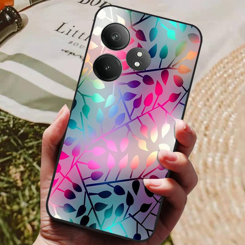 Phone Cover For Realme GT 6 Case Silicone Black Bumper Soft TPU Coque for Realme GT 6T Case Protector Funda Realme GT6 GT6T Bag