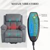 Lifting Recliner Chair With 8 Point Massage Function Heating Remote Control And Side Pocket Gray