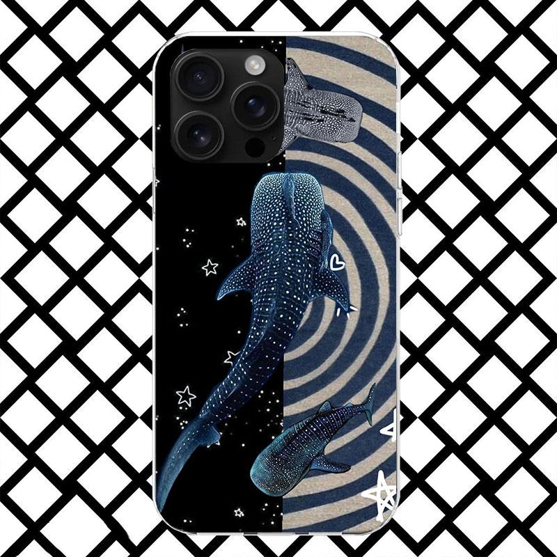 Ocean Whale Shark Phone Case for iPhone 17 Air 16 16E 15 14 Plus 13 Mini 12 11 Pro Max 7 8 + SE 2020 Soft Cover Fundas 17 Air 16