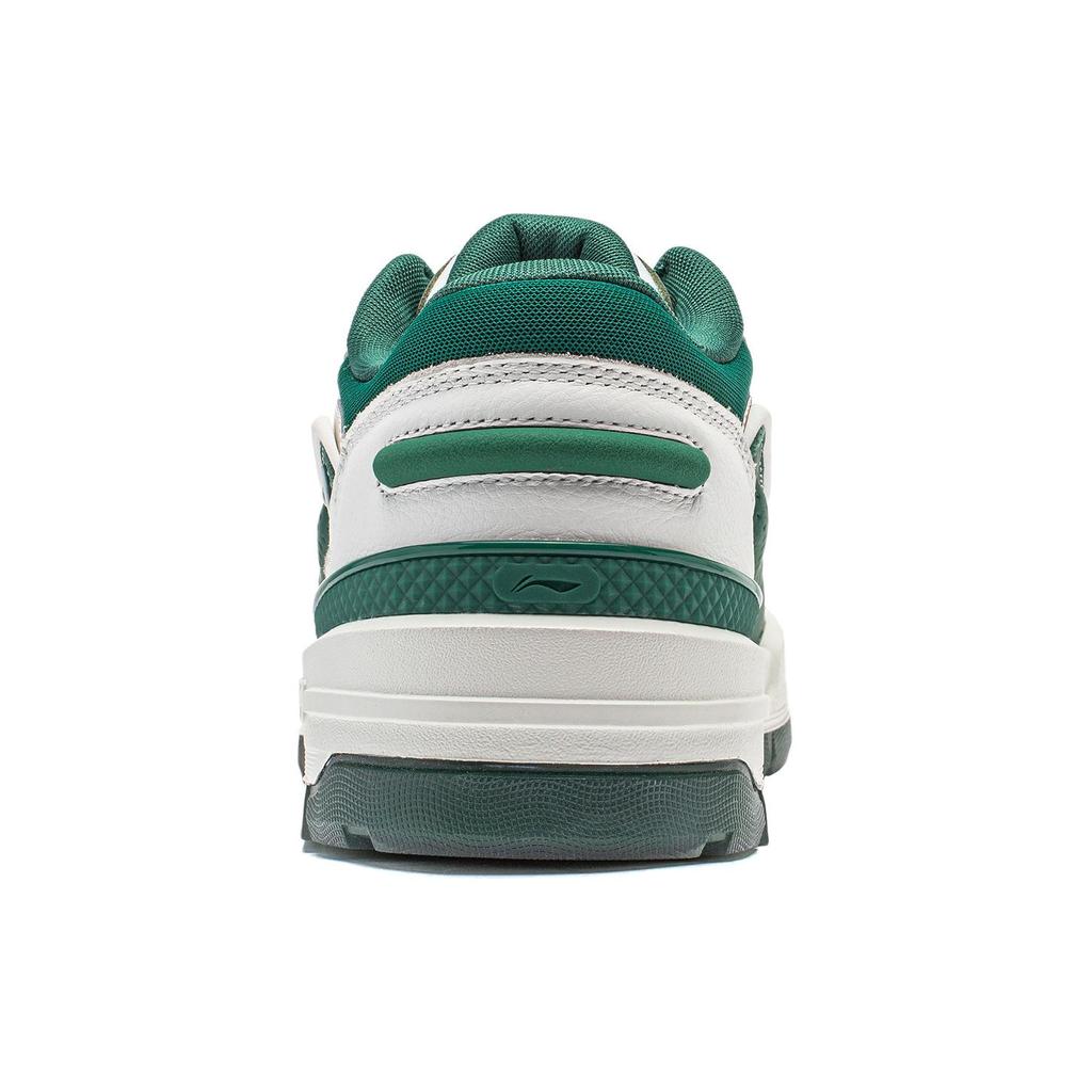 New LiNing 001 BTC MEGA Slip-Resistant Cushioning Wear-Resistant Support Low-Top Skateboard Shoes Women's White Green AGCU004-1
