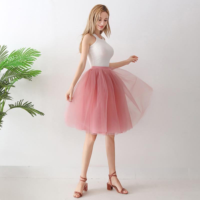 Gothic Tulle Skirt For Women With High Elastic Waist And Puff Design For Streetwear Style
