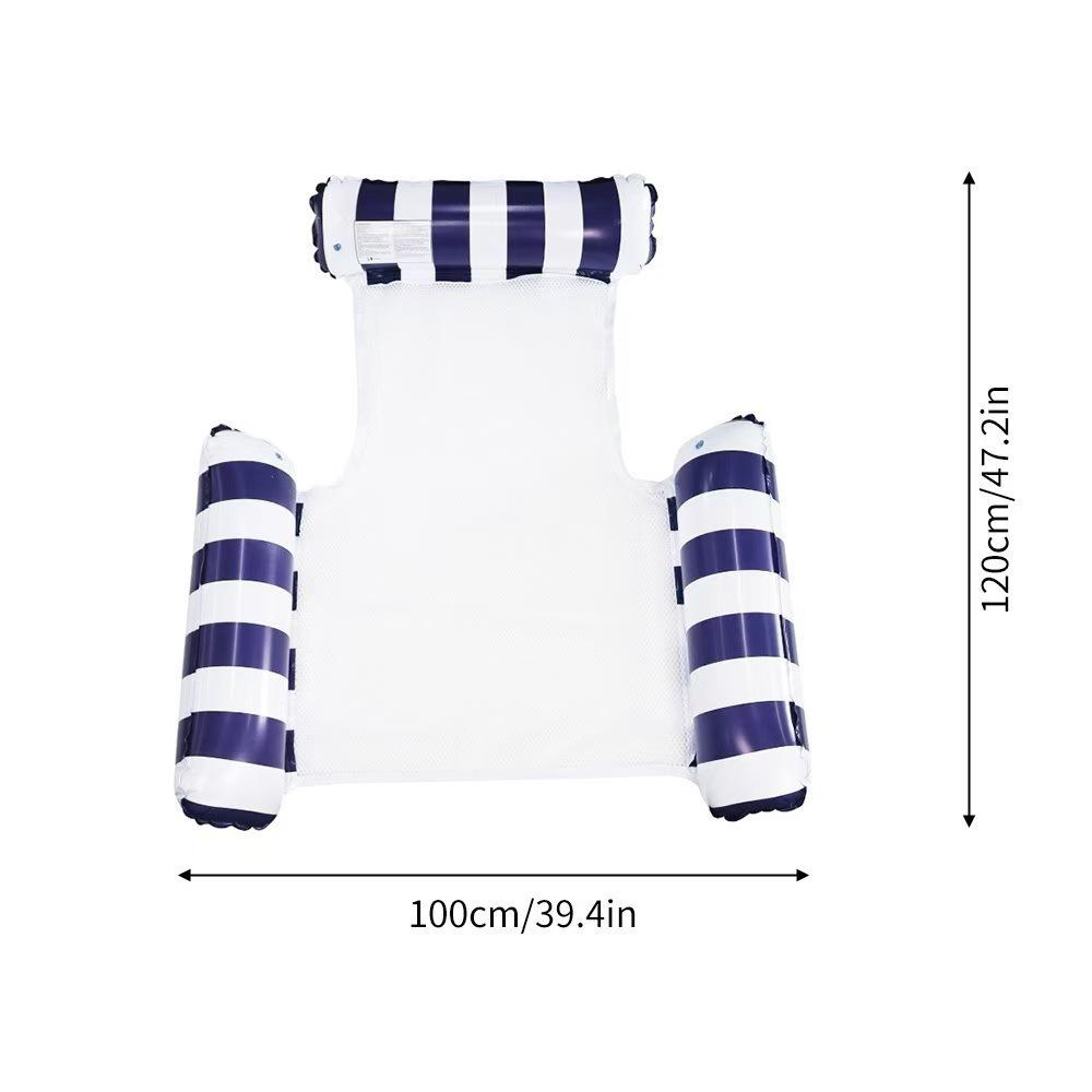 Třínosníkové nafukovací lehátko k bazénu pro dospělé - Skládací s opěradlem