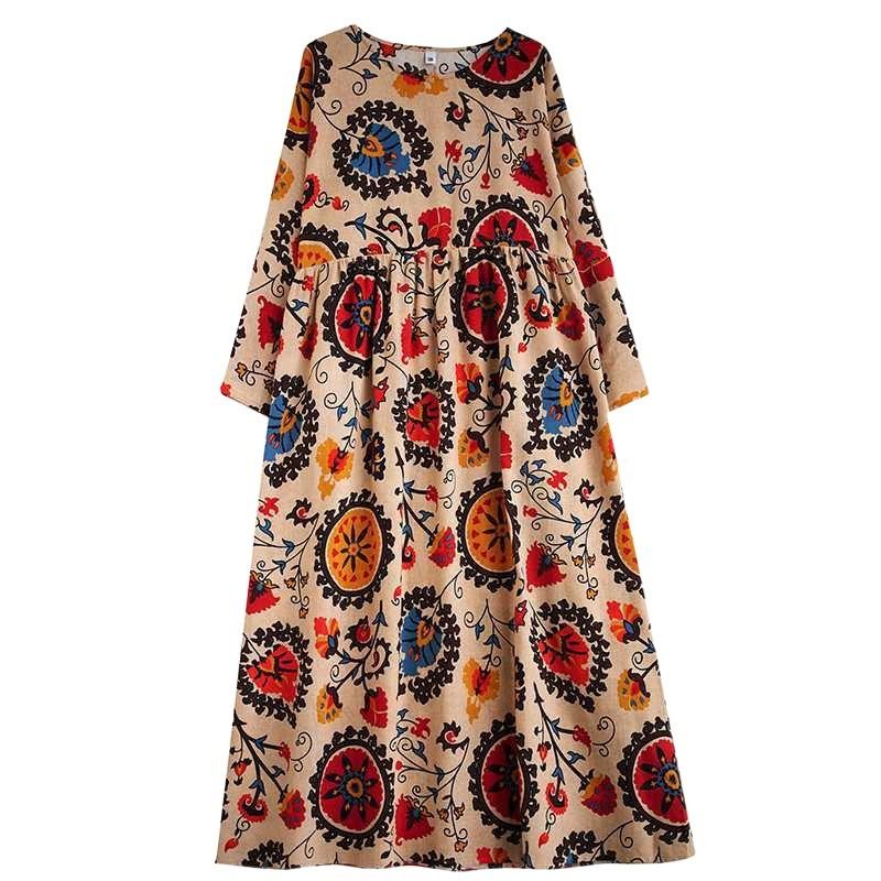 Lockerer Großer Literarischer Urlaubs-Fettmacher Langarmrock