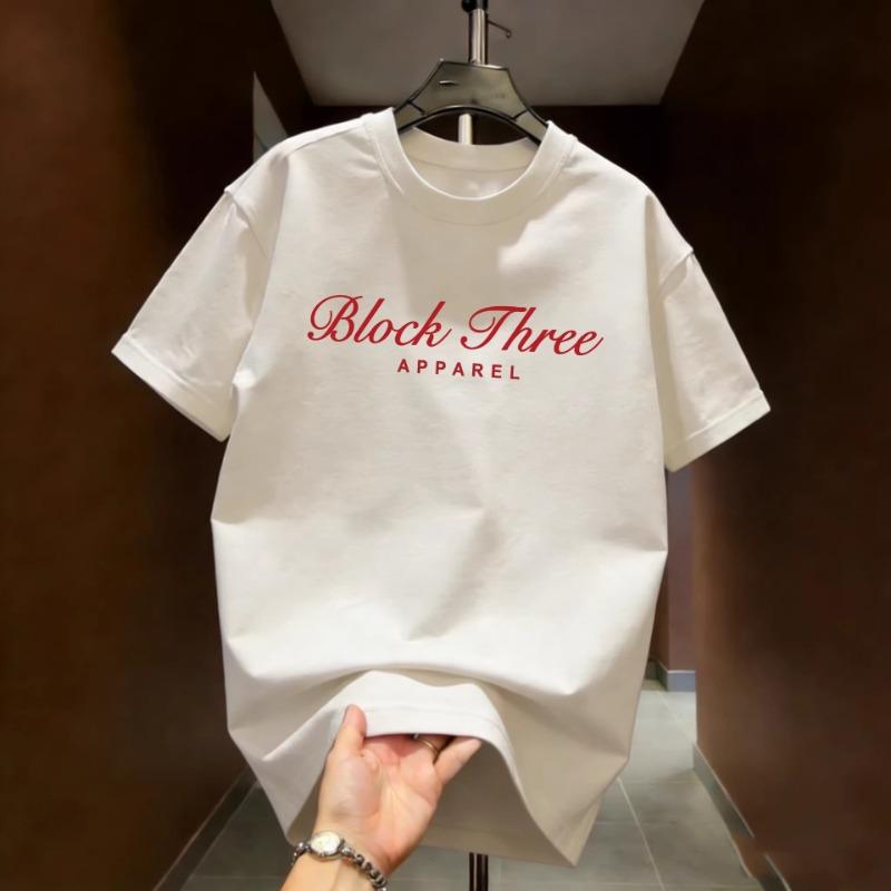 Mens Dark Style Retro Printed Heavy Cotton Loose Short Sleeve T Shirt