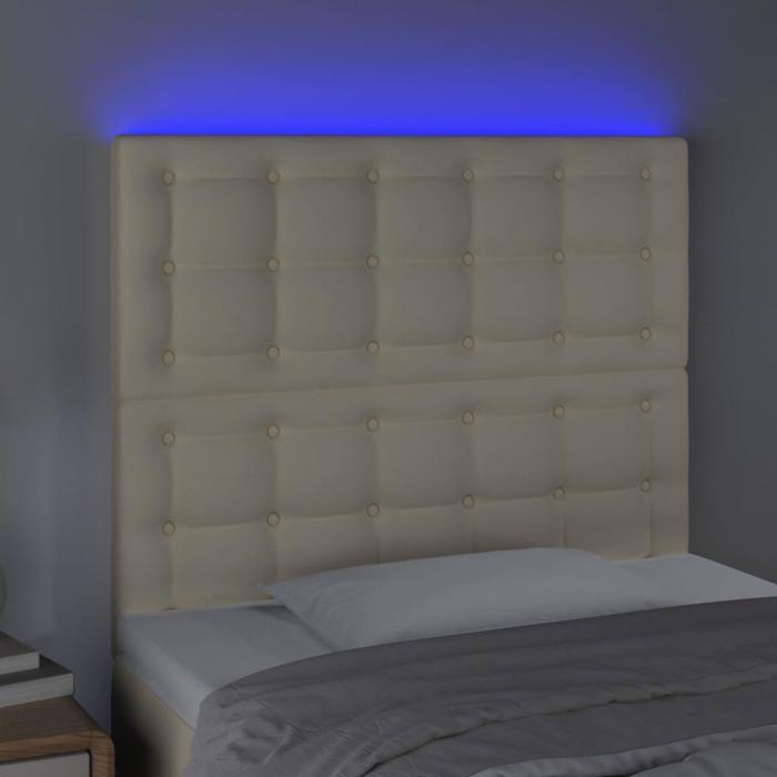 Tête de lit - MAISON EXCLUSIVE - 80x5x118/128 cm - Similicuir - LED intégrée - Hauteur réglable