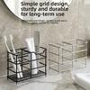 Non-Slip Metal Toothbrush Holder Stable Countertop Storage Rack  Bathroom Accessories