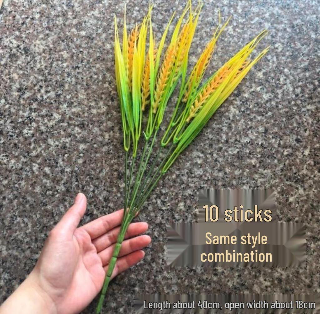 Plastic Wheat Ears Artificial Flowers for Outdoor Decoration and Play Props