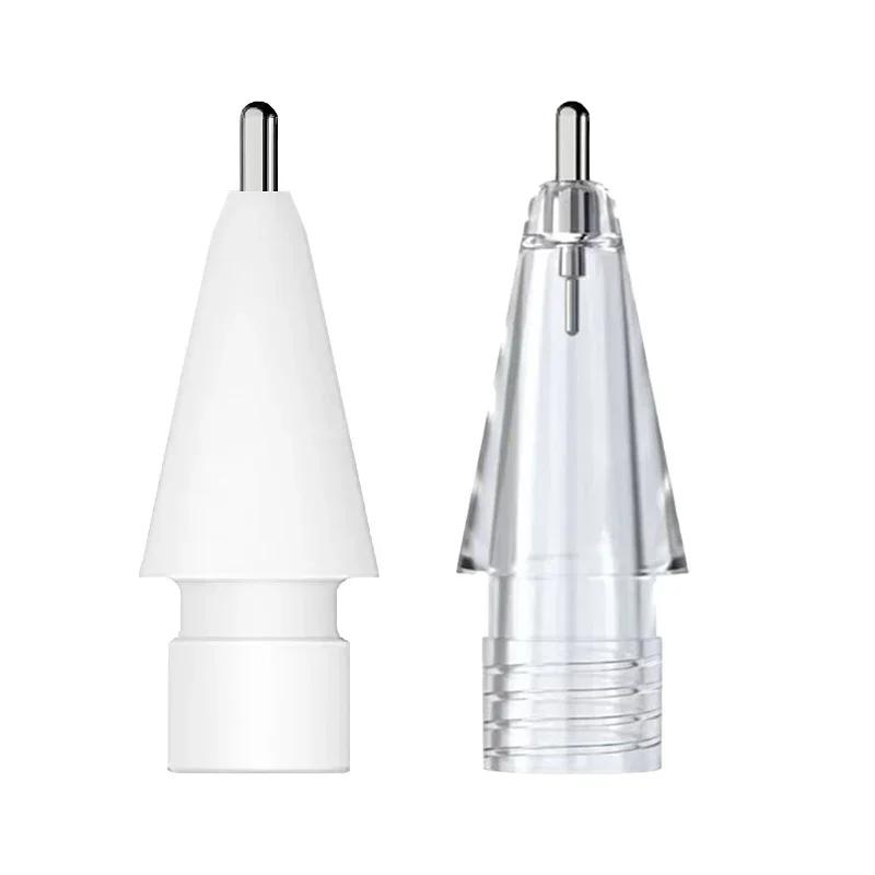 Replacement Pencil Tips For Apple Pencil 1 2 Generation 0.6mm Slim Nib Upgraded Mute Replace Anti-wear Transparent Pencil Tip