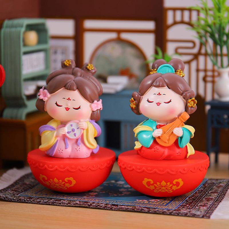 Roly-Poly Tang Dynasty Blind Box: Ancient Style Ornaments & Desktop Toys