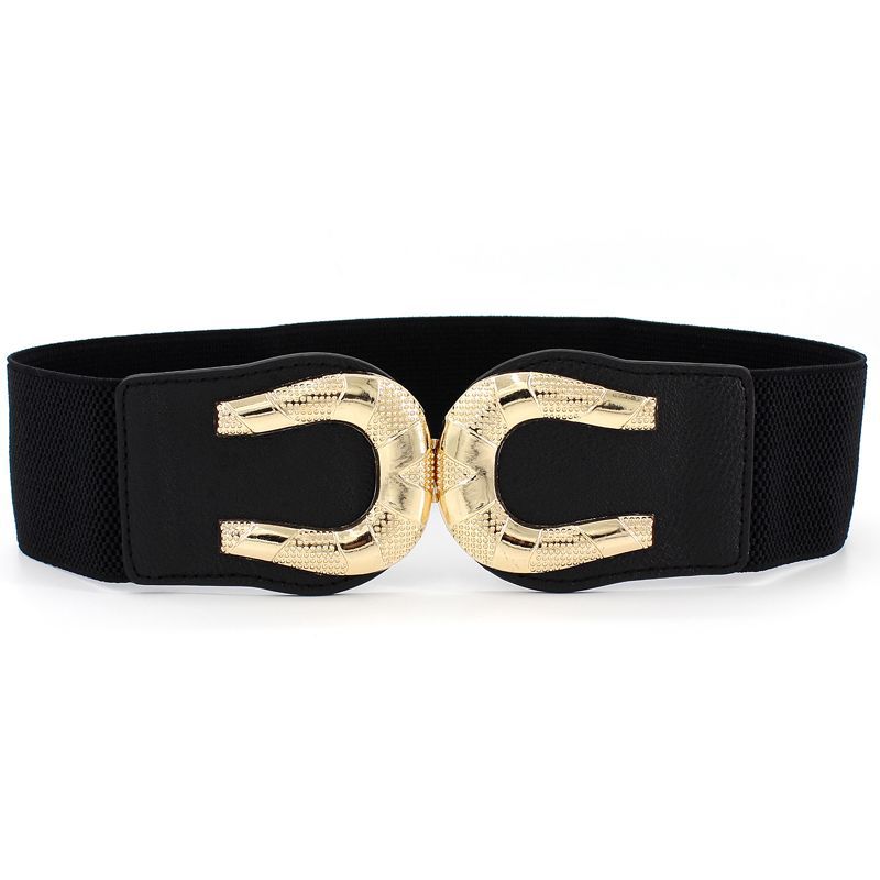 

Womens Stretchy Elegant Wide Waist Belt With Rhinestone Embellishments For Dresses StyleI