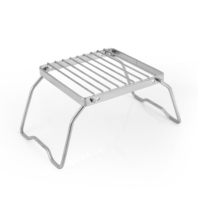 Portable Stainless Steel Mini BBQ Grill & Stove Stand