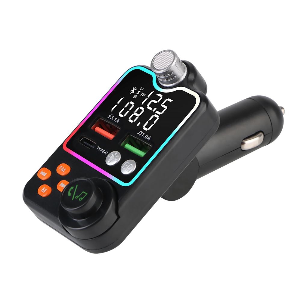 

FM-модулятор беспроводной 5.0 MP3-плеер комплект громкой связи для автомобиля автомобильный музыкальный приемник тип C двойной USB автомобильное зарядное устройство FM-передатчик