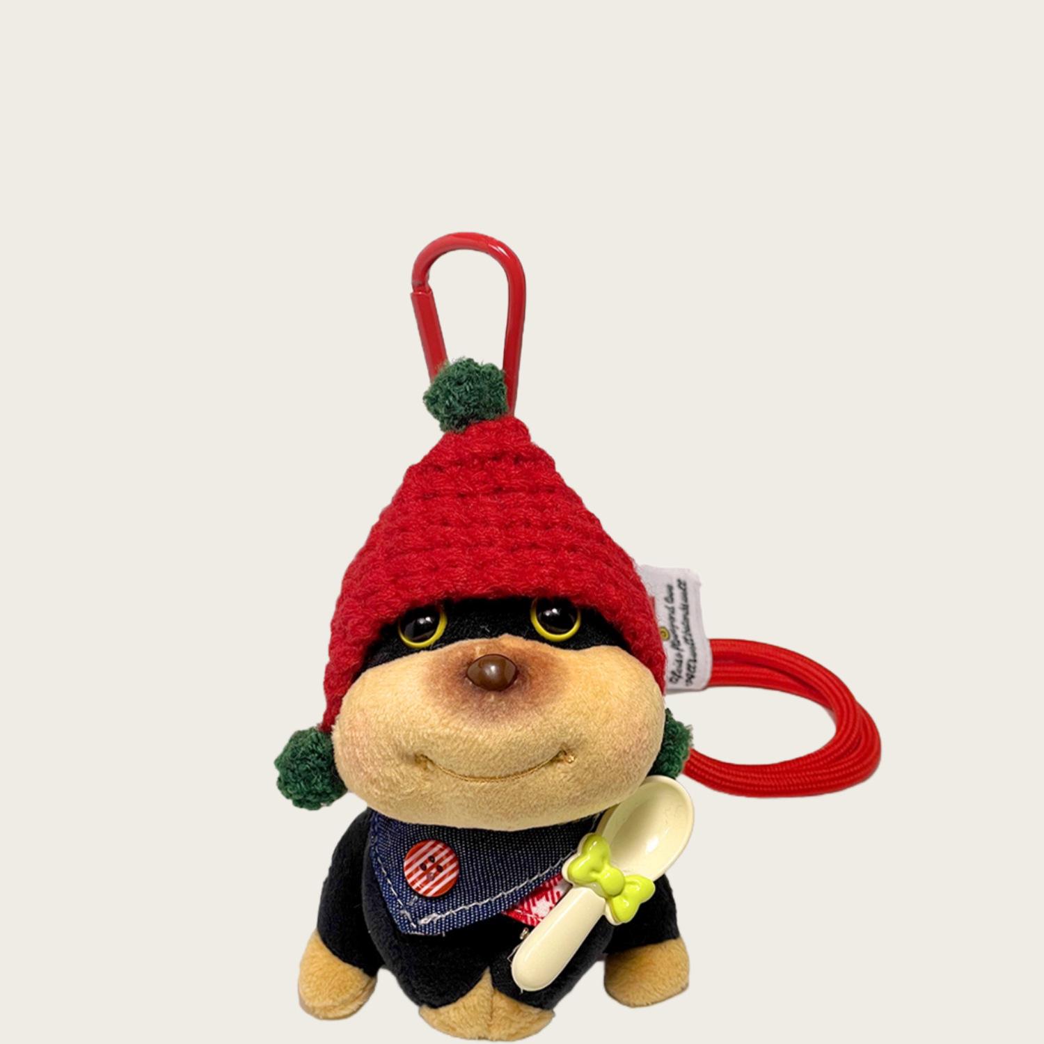 

Hat Bee Puppy School Bag Plush Doll Pendant Bag Pendant Couple Funny Keychain Doll Car Hanger
