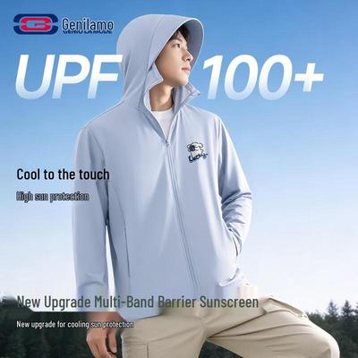 GENIOLAMODE Men's Printed Ice Silk UV Protection Hoodie